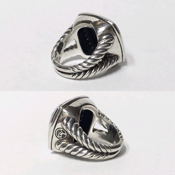 David Yurman Hematite Diamond Albion Ring - Picture 3 of 8